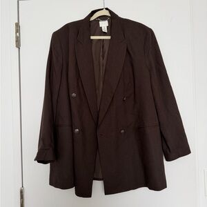 H&M Chocolate Brown Blazer